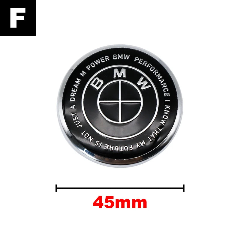 45mm 47mm Steering Wheel Center Emblem Badge Sticker For BMW E39 E46 E60 E87 E90 E92 F10 F20 F30 G20 Interior Decoration