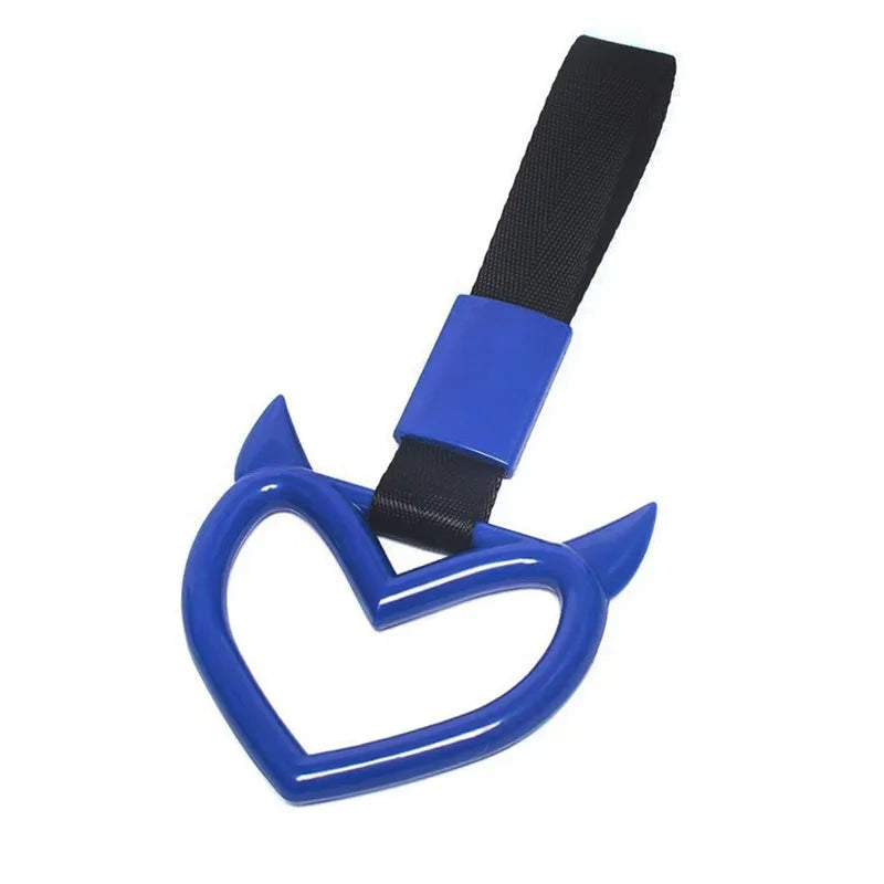 JDM Train Bus Handle Hand Strap Ring Heart Styling Drift Charm Strap Drift Auto Warning Ring Car Strap Car Rear Bumper Supplies