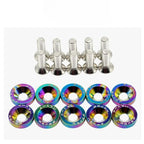JDM Fender Washers M6 Bolt Set Car Modification Gasket Screw Fender Bumper Engine Aluminum Concave Screws Hex Fastener for Honda