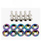JDM Fender Washers M6 Bolt Set Car Modification Gasket Screw Fender Bumper Engine Aluminum Concave Screws Hex Fastener for Honda