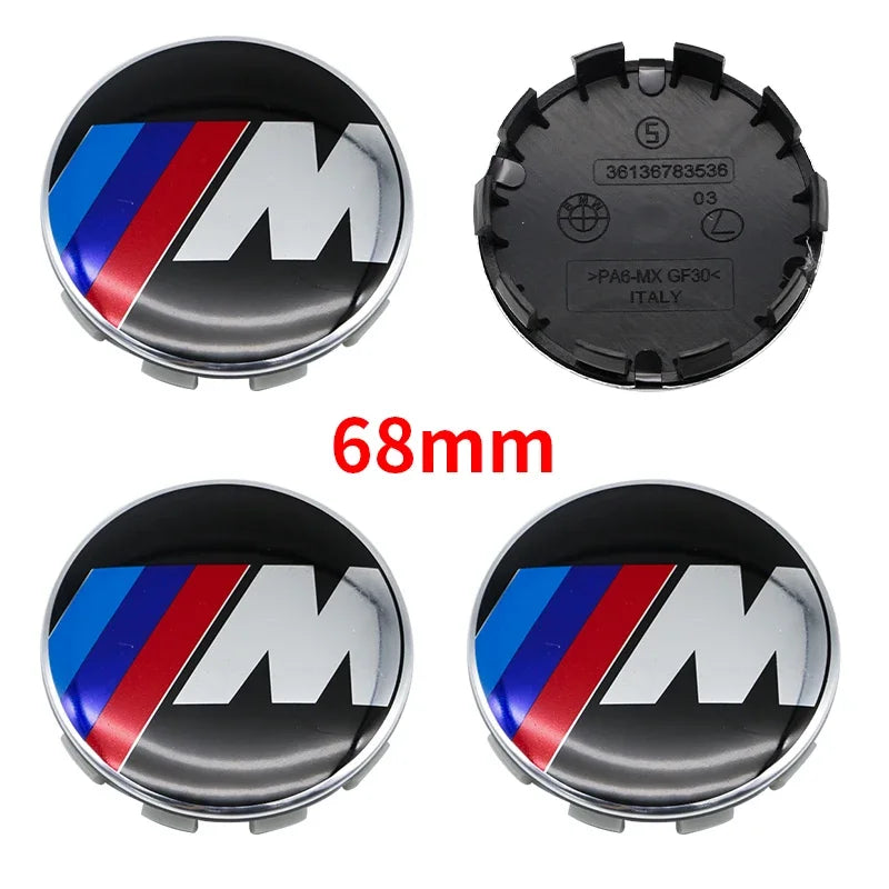 4Pcs 56mm 68mm Carbon Fiber Wheel Center Hub Caps 50th Anniversary Emblem for BMW M Power X5 E46 E90 F10 F30 G20
