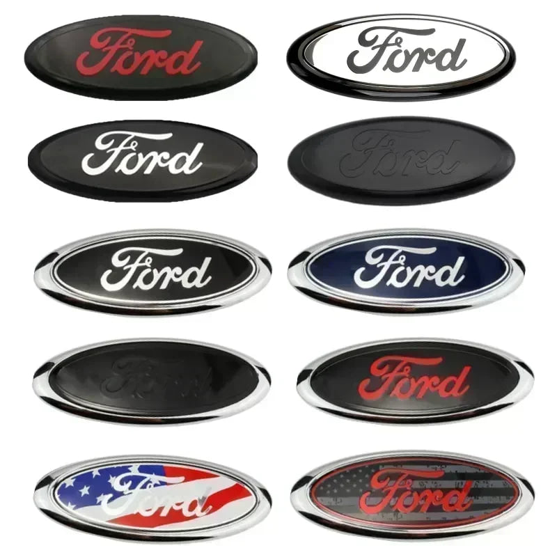 ABS Car Rear Trunk Sticker Front Hood Emblem for Ford Fusion Ranger Escape Fiesta Explorer Focus Bronco Mondeo Transit