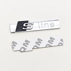 3D Metal Logo Sline Emblem Car Fender Side Sticker Front Grill Badge For Audi A3 A4 A5 A6 A7 S3 S4 S5 S6 TT S Line Accessories