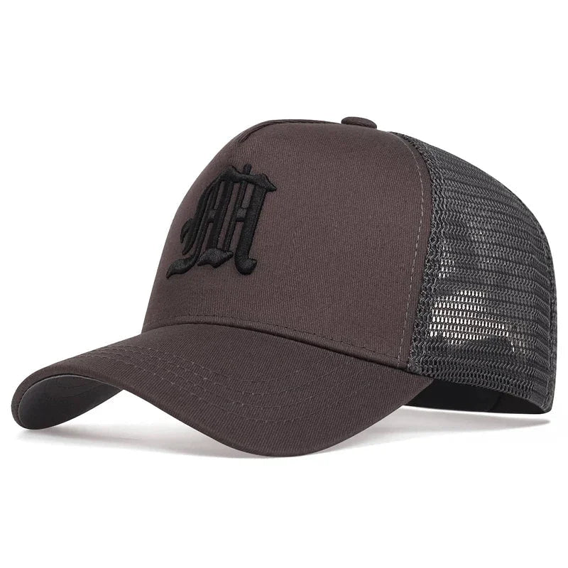 Unisex Personality Letter Embroidery Baseball Net Caps Spring Summer Outdoor Fishing Hat Adjustable Casual Hats Sunscreen Hat