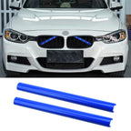 2pcs Car Front Grille Trim Strips V Brace M Sport Bar Decoration For BMW F20 F21 F22 F23 F30 F31 F32 F33 F34 F35 F36 F40 F45 F46