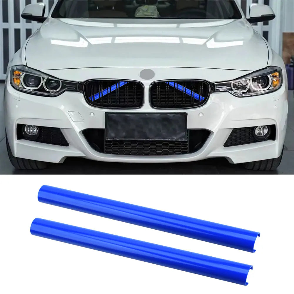 2pcs Car Front Grille Trim Strips V Brace M Sport Bar Decoration For BMW F20 F21 F22 F23 F30 F31 F32 F33 F34 F35 F36 F40 F45 F46