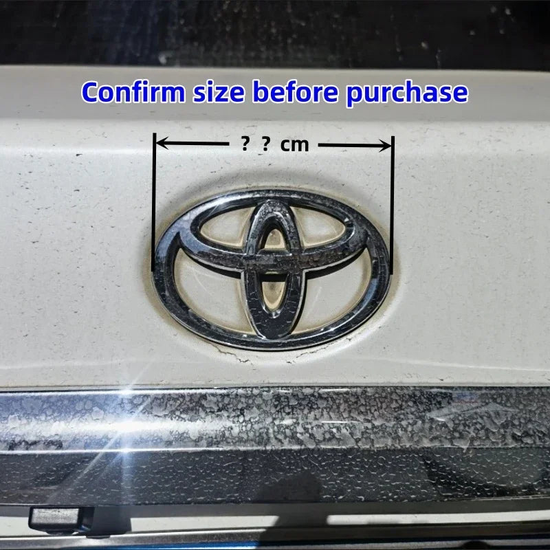 1pc 3D Car Emblem sticker For Toyota Front Grill Hood Rear Trunk Logo Corolla Camry RAV4 Hilux Yaris Prius Prado Badge Accessory