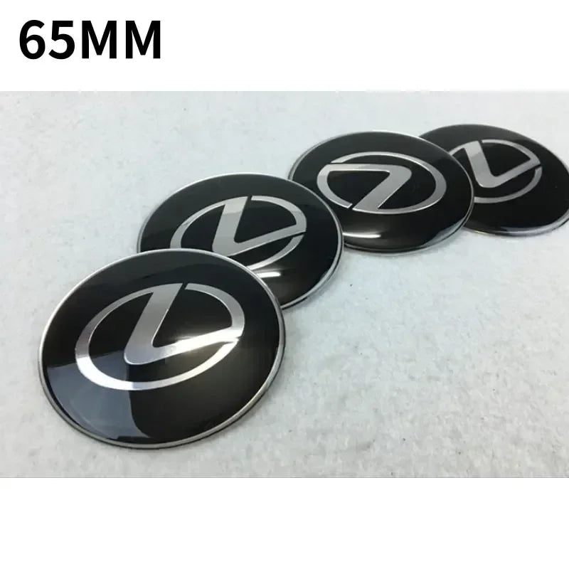 For Lexus NX200T ES250 ES300 ES350 RX350 RX400 GX300 IS300 IS400 Accessories 65MM Alloy Car Wheel Hubcap Sticker Center Cover