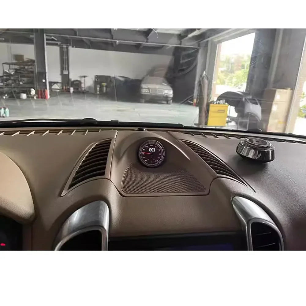 Car Stopwatch Panel Cover For Porsche Cayenne 958 chrono watch Interior Center Dashboard Clock Compass Modification Accessories