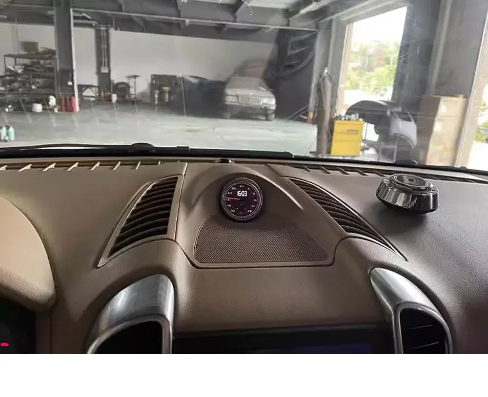 Car Stopwatch Panel Cover For Porsche Cayenne 958 chrono watch Interior Center Dashboard Clock Compass Modification Accessories