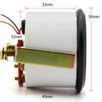 2'' 52mm Fuel Level Gauge, Pointer 12V Car Fuel Tank Meter with LED Backlight Rim Automotive Gauges