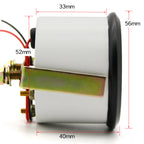 2'' 52mm Fuel Level Gauge, Pointer 12V Car Fuel Tank Meter with LED Backlight Rim Automotive Gauges