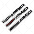 Symmetrical AWD Car Emblem Adhesive Metal Zinc Alloy Fender Badge for Subaru Legacy Forester XV Outback BRZ