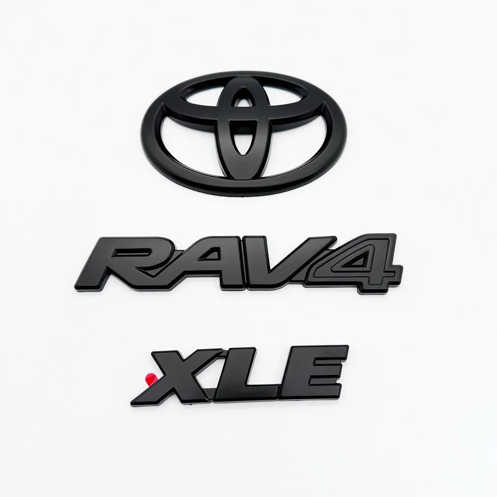 Overlays NEW 2019-2024 Suitable for Toyota Rav4 XLE XSE AWD Hybrid Matte Blackout Emblems Kits