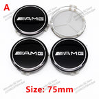 4pcs 56mm 75mm Car Wheel Center Hub Caps Cover Auto Accessories Mercedes Benz Amg C180 C200 C260 W108 W124 W126 W140 W168 W176