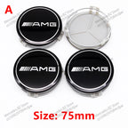 4pcs 56mm 75mm Car Wheel Center Hub Caps Cover Auto Accessories Mercedes Benz Amg C180 C200 C260 W108 W124 W126 W140 W168 W176