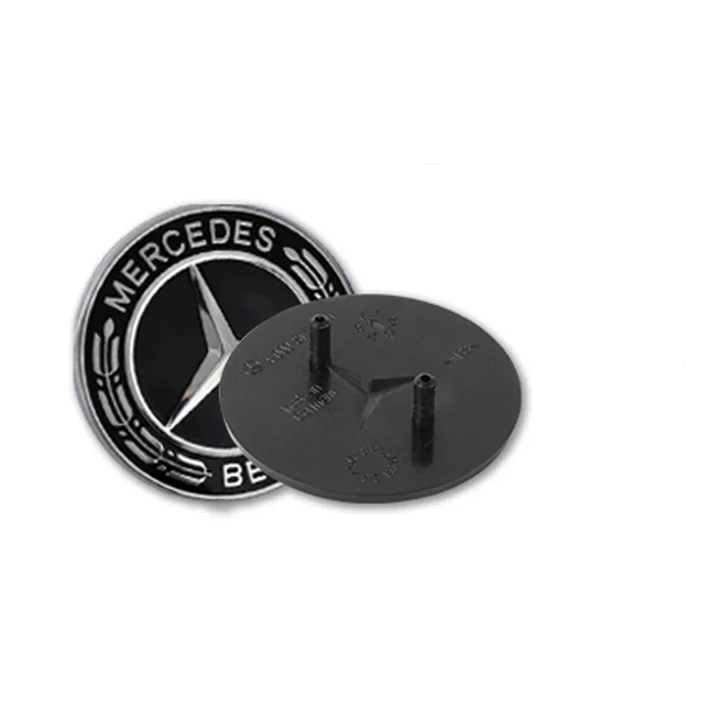 57mm Front Hood Emblem Cover Decor Refit Accessories Key Ring For Mercedes Benz W209 W210 W211 W212 W176 W203 W204 W205