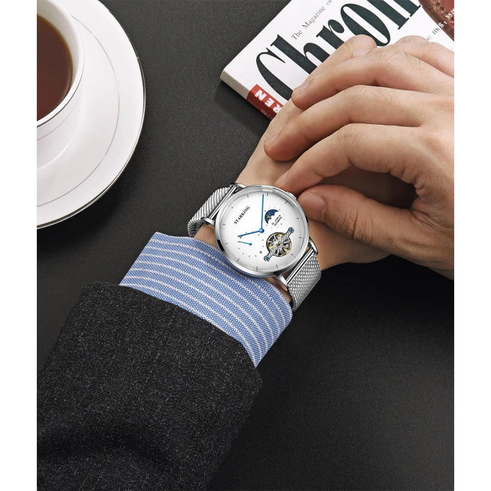 Classic Men's Watches Tourbillon Multi-function Full Automatic Men Watch High end Male Steel Strap Waterproof Wrist watches