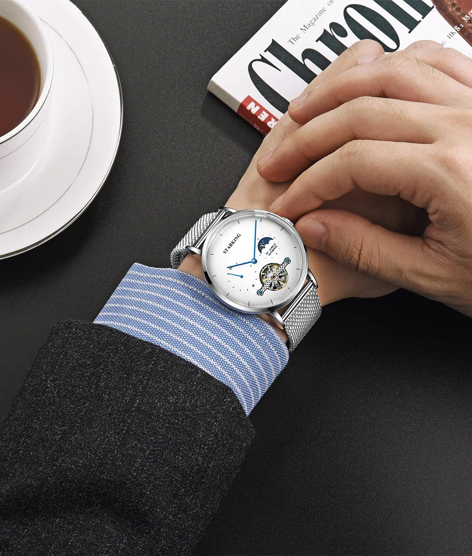 Classic Men's Watches Tourbillon Multi-function Full Automatic Men Watch High end Male Steel Strap Waterproof Wrist watches