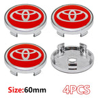4Pcs Car Wheel Center Hub Caps Emblem Badge Rim Dust Cover For Toyota Corolla Camry Highlander Yaris Prius CHR Auto Accessories