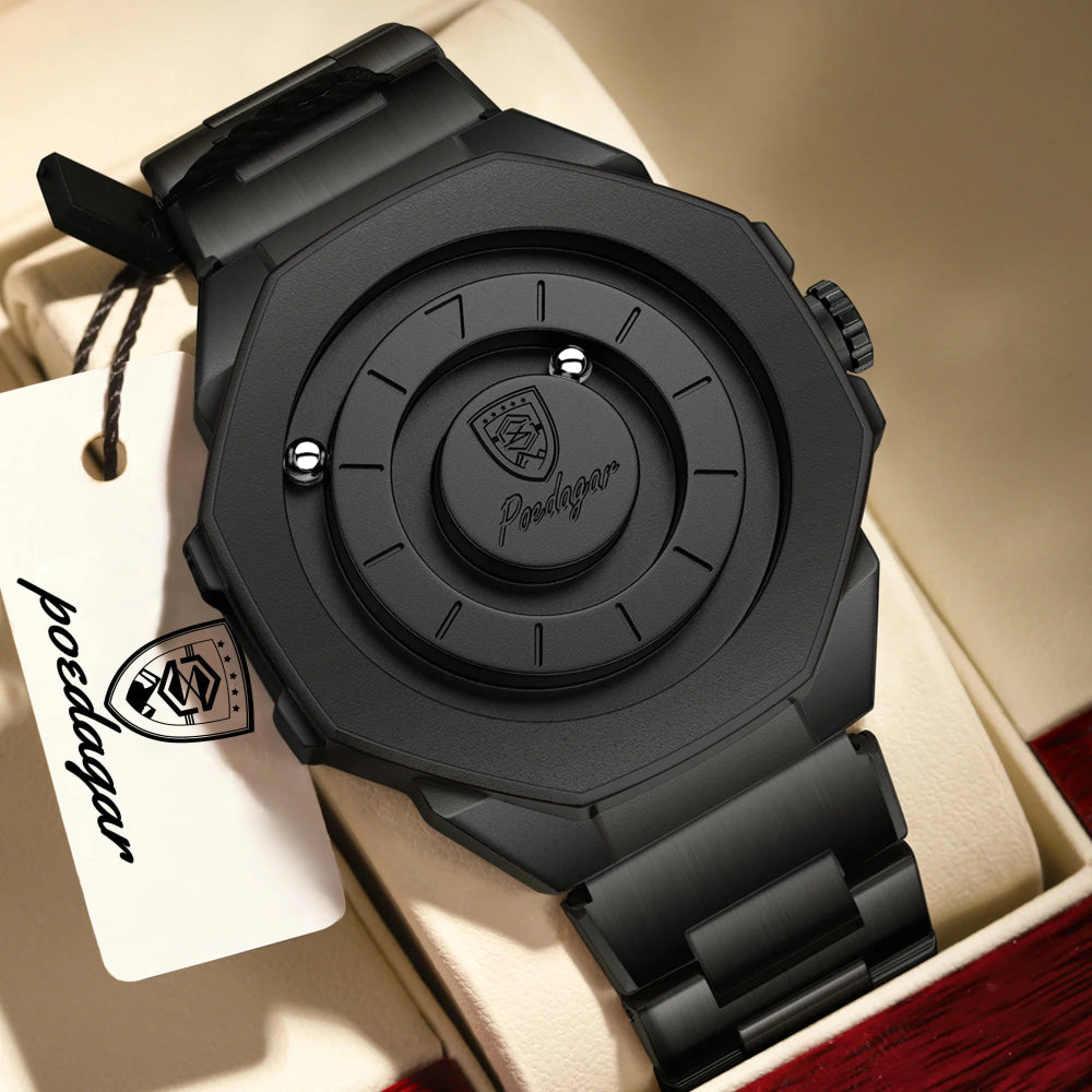 POEDAGAR High Quality Luxury Watch For Men Waterproof Fashion Man Wristwatch Business Stainless Steel Men's Quartz Watches Reloj