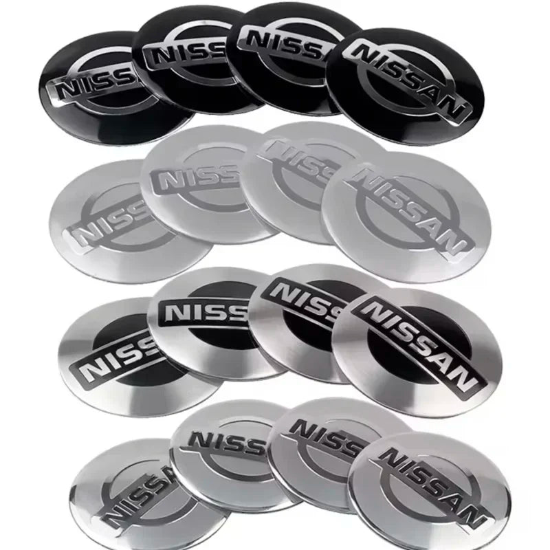 4Pcs 56MM Wheel Center Hub Cap Badge Emblem Decal Stickers Fit For Nissan Nismo Tiida Teana GTR 350Z 370Z 240SX Juke Note