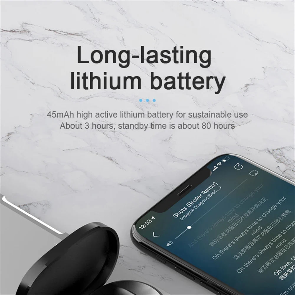 A6S Wireless Bluetooth Earphones - Sport Touch Control Headset With LED Display Stereo Sound For Xiaomi Huawei