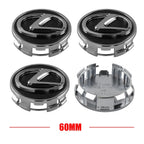 4Pc 56/60mm Logo Hub Caps Car Wheel Center Cover For Lexus CT200h NX300h RX300 RX330 F Sport IS RX NX ES LS GS UX LX LC RC GC GX