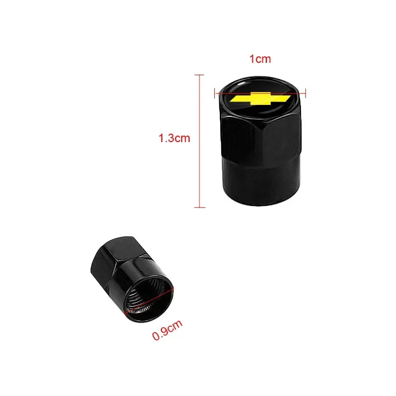Chevrolet Car Tire Valve Stem Cap, Tire Valve Stem Cover,Universal Car Tire Valve Cap, Tyre Repair & Fitting Tool For Car, SUV