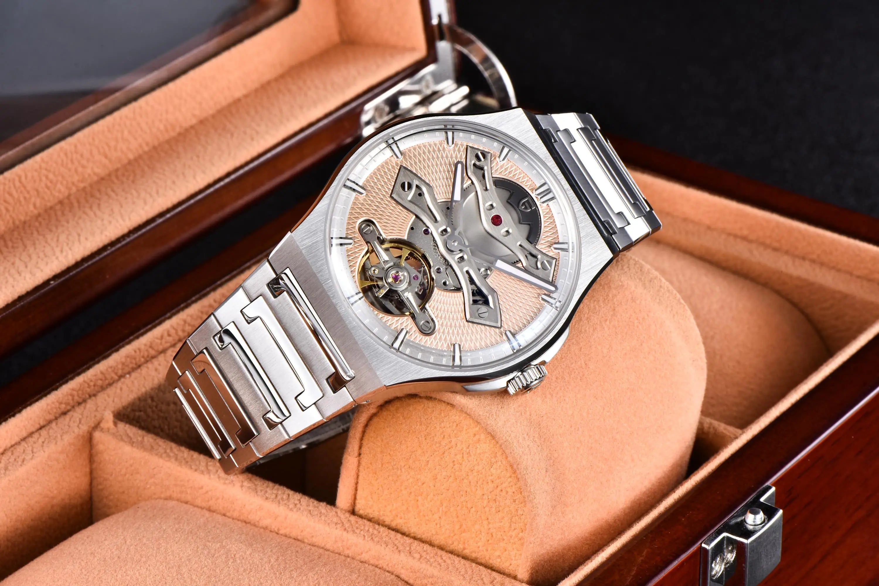 PAGANI DESIGN New 42MM Hollow Tourbillon Luxury Men Mechanical Watch Sapphire Glass Automatic Watches For Men Relojes hombres