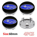 For Subaru WRX BRZ DRL XV STI Outback Legacy Forester Impreza Tribeca 4Pcs ABS 60mm Wheel Center Cover Hub Cover Logo