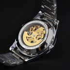 Orient Watch  Double Lion Japanese Fully Automatic Mechanical Watch Hollowed Out Business Men's Watch Stainless Steel Strip