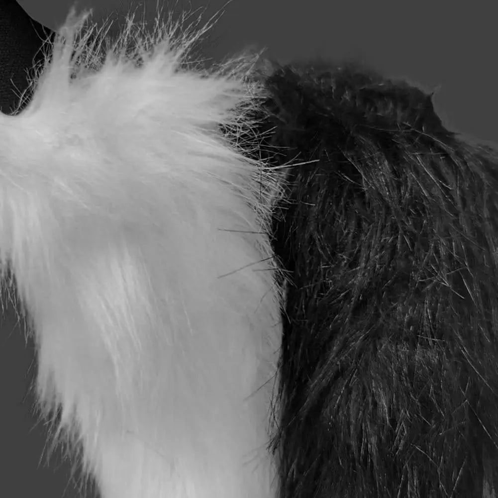 Guantes de garra de lobo 3D con máscara de media cara realista, conjunto de guantes con patas de gato y cola de piel esponjosa, accesorios para disfraz de Halloween
