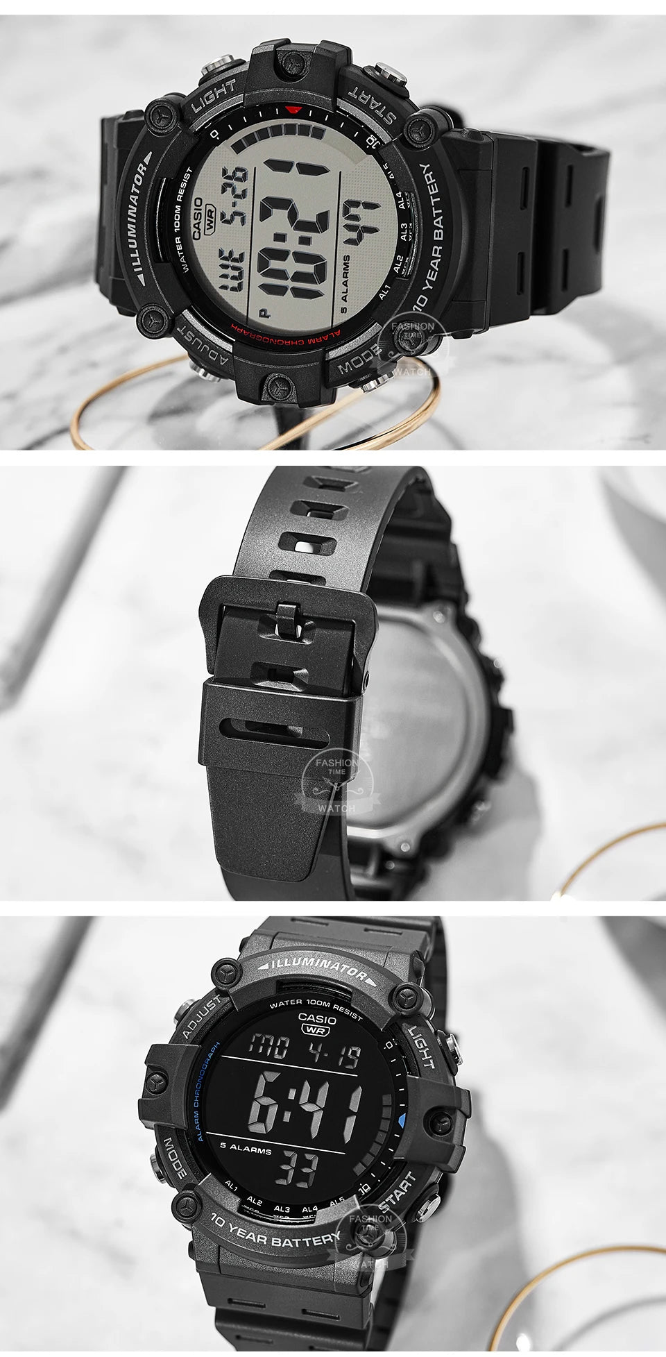 Casio watch menTen years of electricity top luxur set LED digital sport Waterproof quartz men watch relogio masculino AE-1500WH