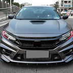 For Honda Civic 10th Gen 2016-2021 Front Grille Racing Grill Net Car Grid Splitter Upper Bumper Hood Mesh Grills