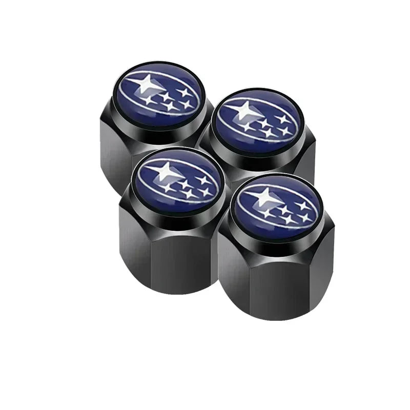 Car Wheel Tire Valve Stem Caps Air Cover with Wrench for Subaru Forester Ascent BRZ STI Exiga Legacy Outback Tribeca WRC WRX XV