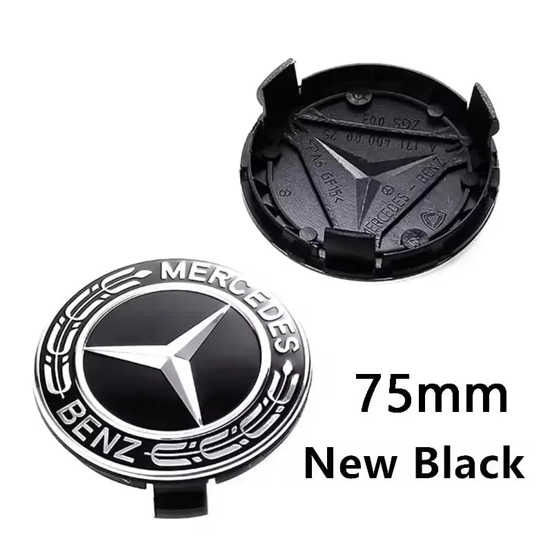 4pcs 56mm 60mm 75mm  68mm3Pin Car Wheel Center Cap Rim Hub Caps Emblem W202 W220 W213 W210 W164 E200 E260 E300 For Mercedes Benz