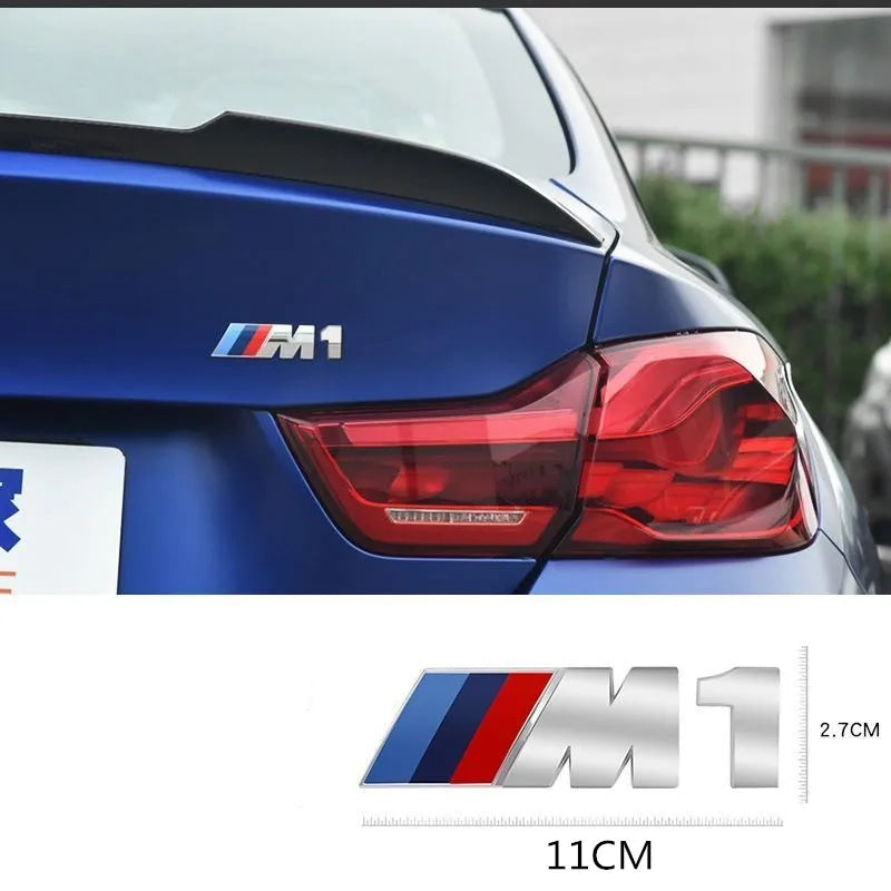 3D Emblem Car Fender Side Rear Trunk Badge M Logo Sticker Number Decal For BMW M1 M2 M3 M4 M5 M6 M7 Performance Auto Accessories