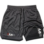 Pantalones cortos deportivos dos en uno para hombre, ropa deportiva transpirable e informal de secado rápido, de doble capa, para correr, M-3XL