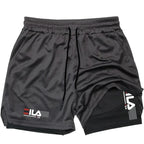 Pantalones cortos deportivos dos en uno para hombre, ropa deportiva transpirable e informal de secado rápido, de doble capa, para correr, M-3XL
