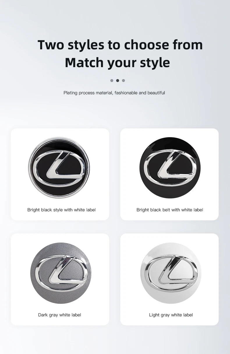 For Lexus RX330 IS250 Ct200h ES300h RX350 IS300h ES350 Car Tire Wheel hub Covers  4Pcs 62mm Car Wheel Center Hub Caps