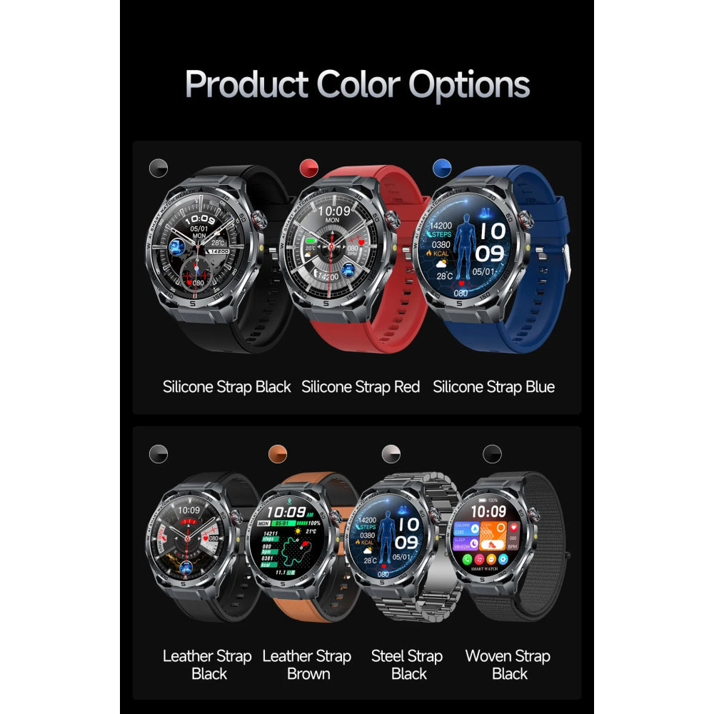 2026 New ECG AI Health Smartwatch for Men 1.53"AMOLED BP/Heart Rate Monitor BT Call IP68 Waterproof Smart Watch for Android IOS