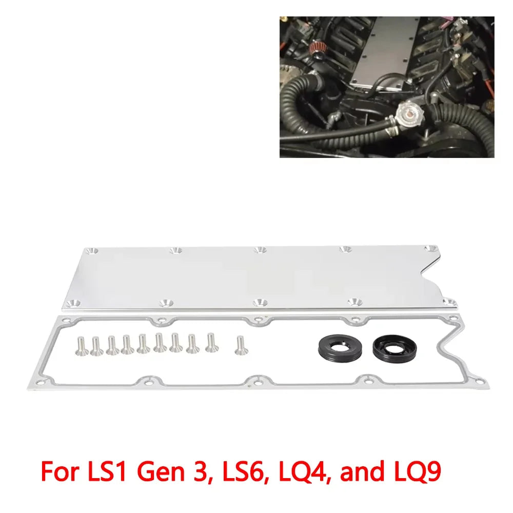 LS Gen 3 Engine Blocks Billet Valley Pan Cover Plate Cover Plate Billet Low Profile LSX LS1 LM7 LR4 LQ4 LS6 L59 Aluminum TB-1020