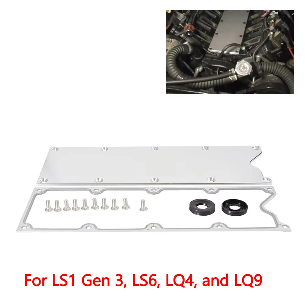 LS Gen 3 Engine Blocks Billet Valley Pan Cover Plate Cover Plate Billet Low Profile LSX LS1 LM7 LR4 LQ4 LS6 L59 Aluminum TB-1020