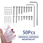50pcs/set M2.5 Universal Turntable Headshell Cartridge Mounting Kit Stainless Steel Bolts Screws Nuts Set with Case