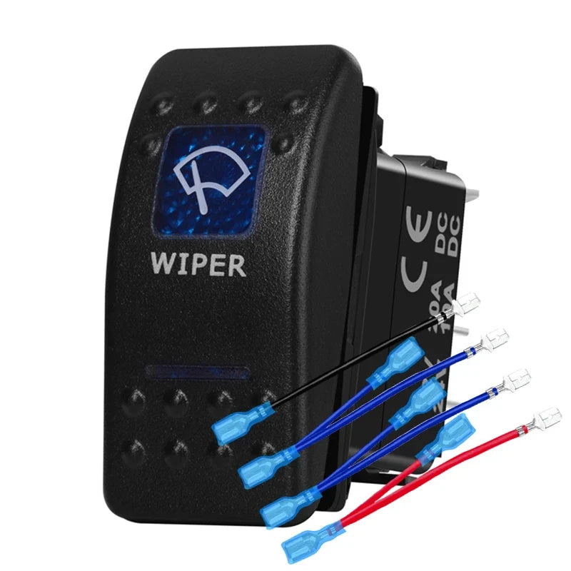 12v/24v Blue Led Light 5 Pin On Off SPST Rocker Switch 7 Pin On Off On ARB Carling Style Car Boat Waterproof Push Switch