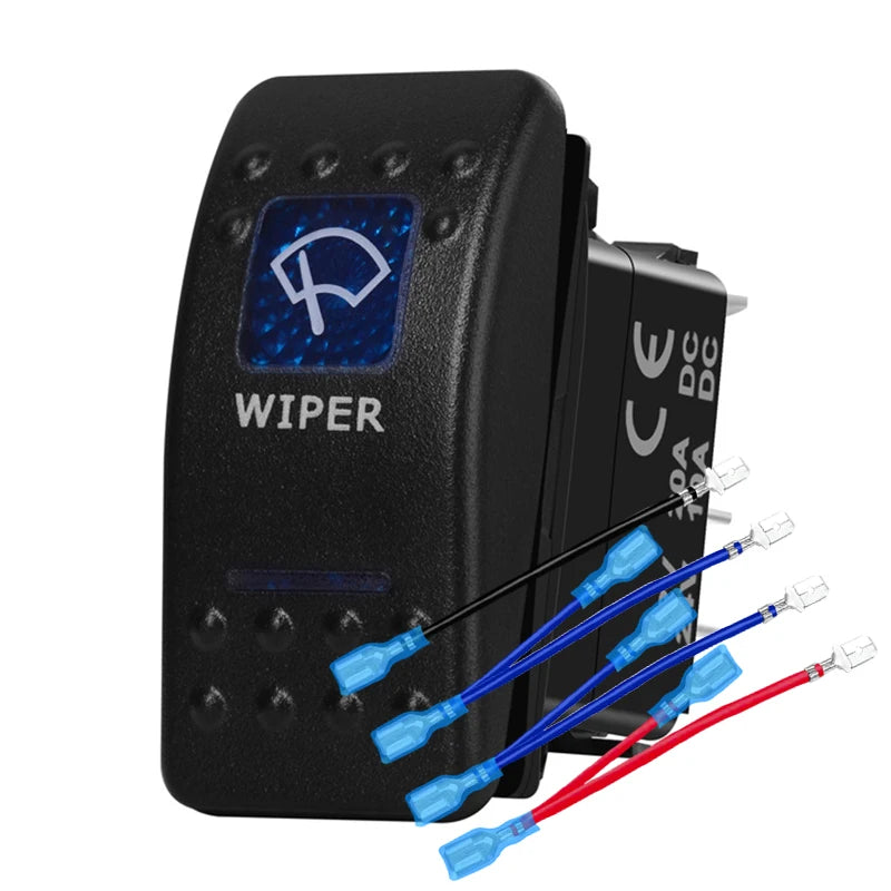 12v/24v Blue Led Light 5 Pin On Off SPST Rocker Switch 7 Pin On Off On ARB Carling Style Car Boat Waterproof Push Switch