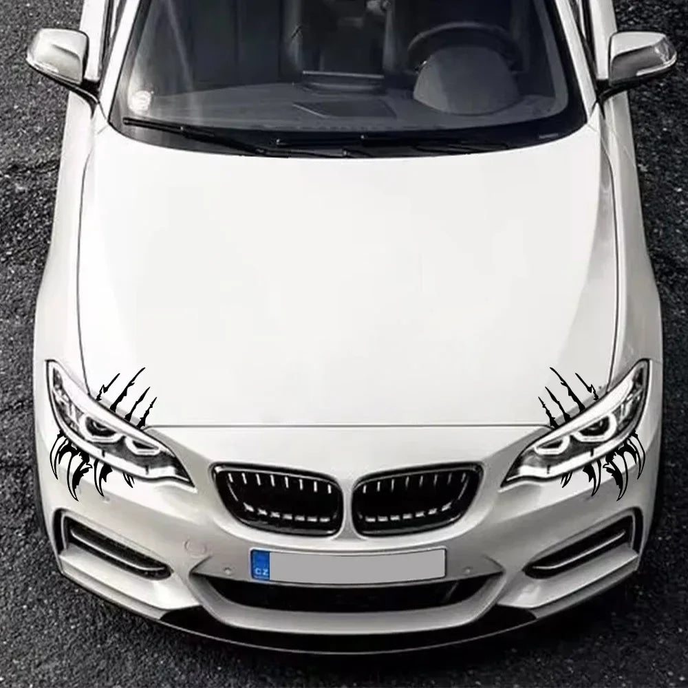 Universal Car Lamp Eyebrow Sharp Claw Stickers Headlight PVC Decals For Audi Alfa BMW Ford Honda Suzuki Auto Tuning Accessories