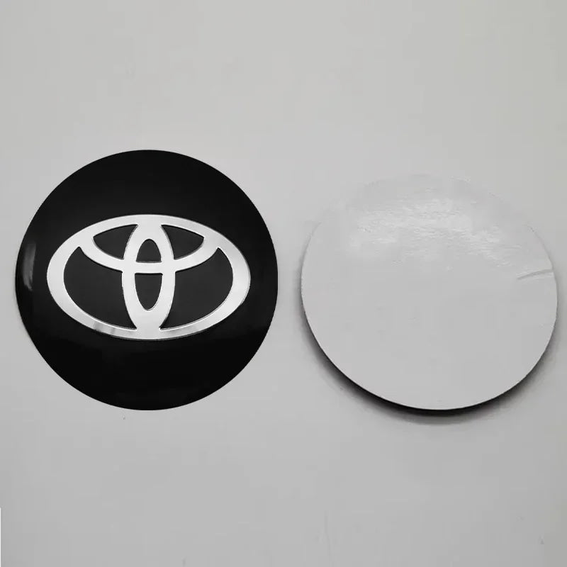 4pcs 56mm Car Styling Wheel Center Hub Caps Stickers Badge Emblem Decoration Decal For Toyota Corolla Auris Yaris CHR Rav4 Hilux