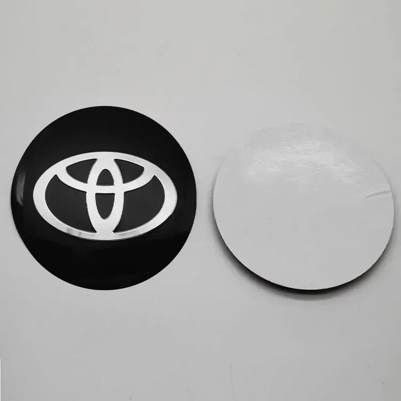 4pcs 56mm Car Styling Wheel Center Hub Caps Stickers Badge Emblem Decoration Decal For Toyota Corolla Auris Yaris CHR Rav4 Hilux
